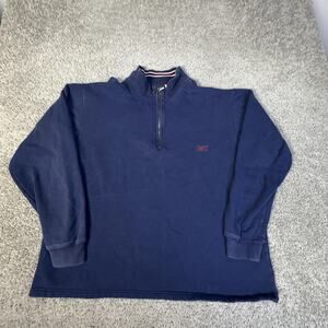 RBK Sweatshirt Mens 2XL Blue Pullover 1/4 Zip Heavyweight Oversized Fleece